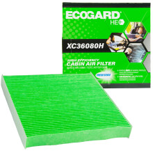 ECOGARD XC36080H Opgraderet h?jeffektivt kabineluftfilter med bagepulver passer til Honda Civic CR-V Fit HR Odyssey Insight CR-Z Klarhed | Acura