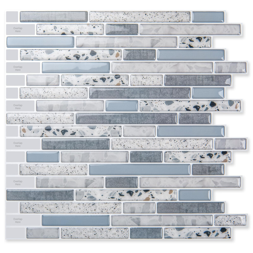 Art3d Peel And Stick Kitchen Backsplash Self-Adhesive Wall Tile Stone, 10 Sheets 6975129501360