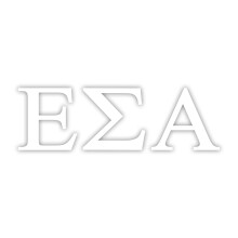 Pro-Graphx Epsilon Sigma Alpha Greek Sorority adesivo adesivo alto 2,5 pollici bianco