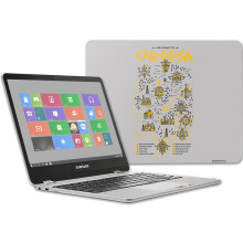 MightySkins Skin voor Samsung Chromebook Plus 12.3" (2017) - Detective Map | Beschermend, Duurzaam, Uniek