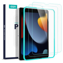 ESR iPad 9:e generationens skärmskydd, härdat glas med enkel installationsram för iPad 9/8/7 (2021&2020&2019, 10,2 tum)