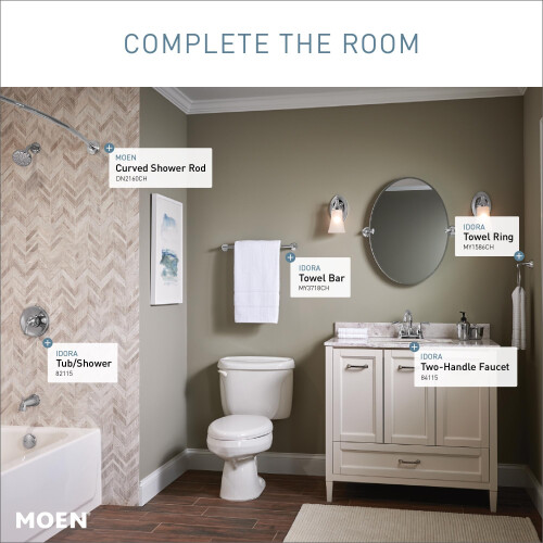 Moen 84115 Idora Handfat Kran 4-tums Centerset Krom 2