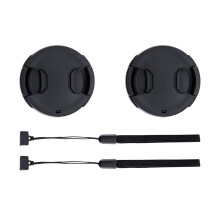 2-pack 49 mm voorste lensdop met luxe dophouder voor Canon EOS R100 R50 R10 met RF-S 18-45 mm kitlens voor Canon EOS M50 M6 Mark II M5 M6 M200 M100 m