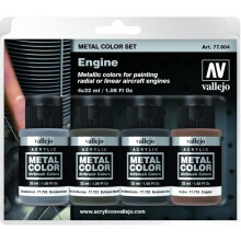 Vallejo Acrylicos Metalfarve Motorfarve S?t sort 0,5 liter