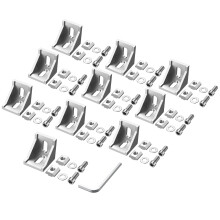 10pcs 4040 4080 Corner Mounting Bracket L Shape Right Angle Joint Brace Fastener Home Hardware Aluminum Corner Bracket with Screws 39x39x35mm