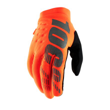 100% BRISKER Motocross- en mountainbikehandschoenen voor koud weer - Warme winter MTB- en MX Powersport Racing-beschermende uitrusting (SM - FLO oran