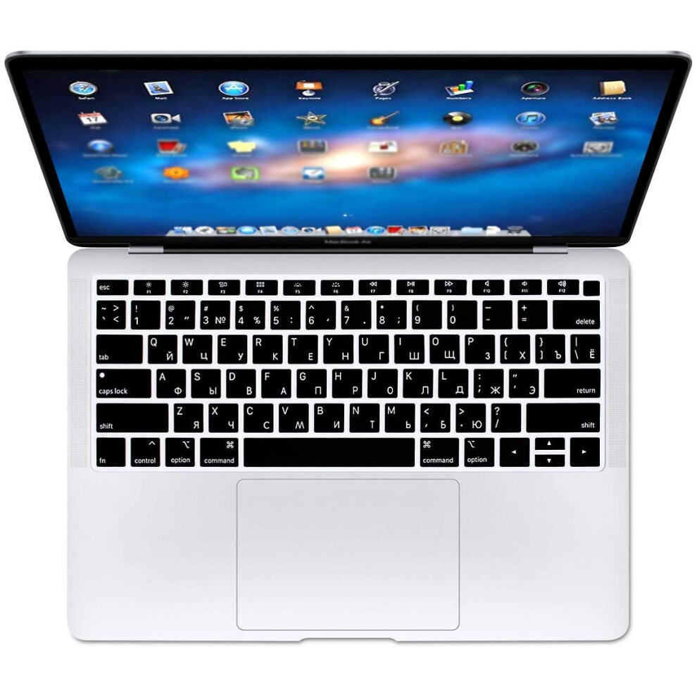 Russian Language Keyboard Cover Protective Skin Compatible With Macbook Air 13 Inch With Retina Display Model A1932 2018 Release (Not Compatible For 6136691655657
