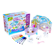 Crayola Scribble Scrubbie Osobliwe zwierzaki Zmywalna zabawka do pielegnacji zwierzat domowych dla dzieci Sztuka i rekodzielo dla dziewczat i chlopcσ
