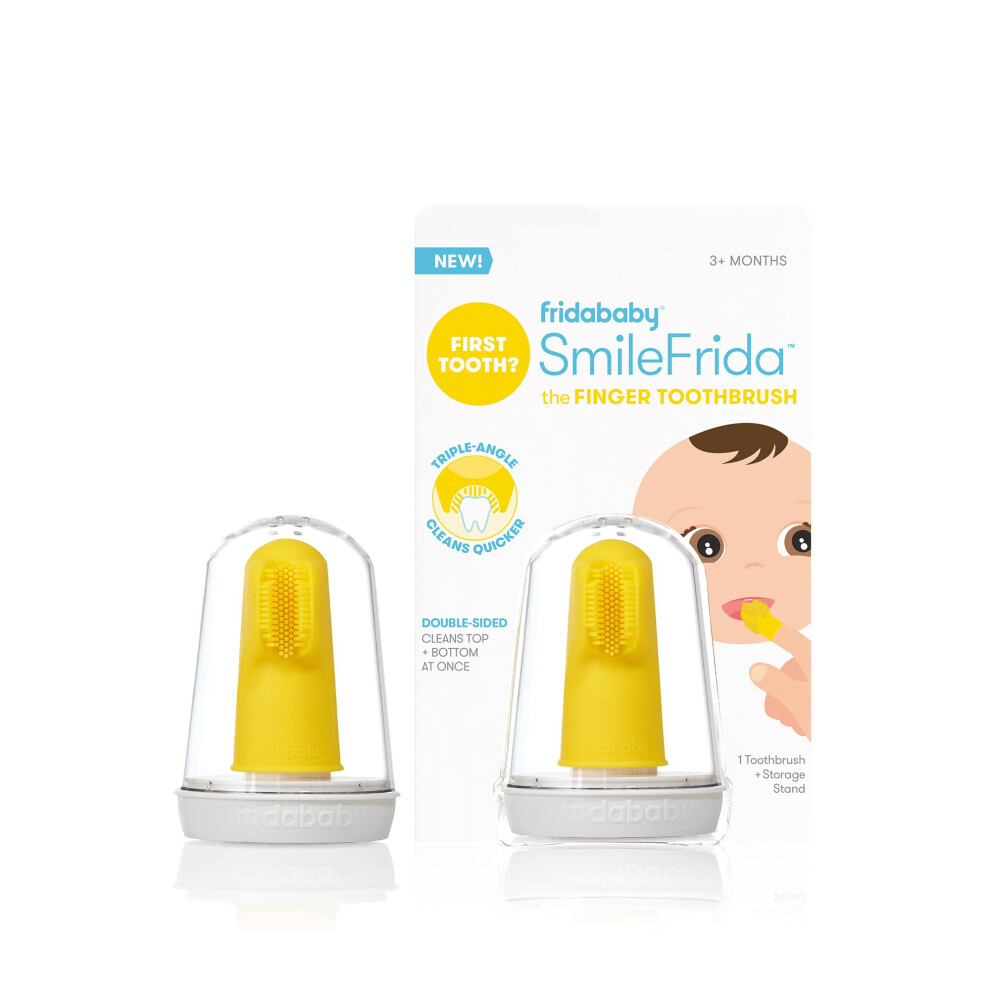 Baby's First Finger Toothbrush With Storage Case 3 Months And Up 1Pk Frida Baby