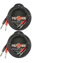 Pig Hog PD-21410 Dual 1/4"""" Mono (hane) kabel 10 fot 2-pack
