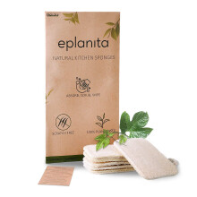 eplanita ponges Vaisselle Naturelles (Pack de 6) Cuisine Eco Scrub Scourer Naturel Loofah Plante Biodgradable et Zro Dchet
