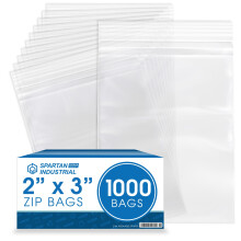Spartan Industrial - 2 X 3 (1000 stuks) 2 Mil Doorzichtige, hersluitbare plastic polyzakken met ritssluiting en hersluitbare ritssluiting