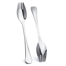 Spork 6-pack Langt h?ndtag og Heavy Duty 18/10 Sporks i rustfrit st?l Sporks genanvendelige til b?rn og voksne og udend?rs camping af KAISHANE