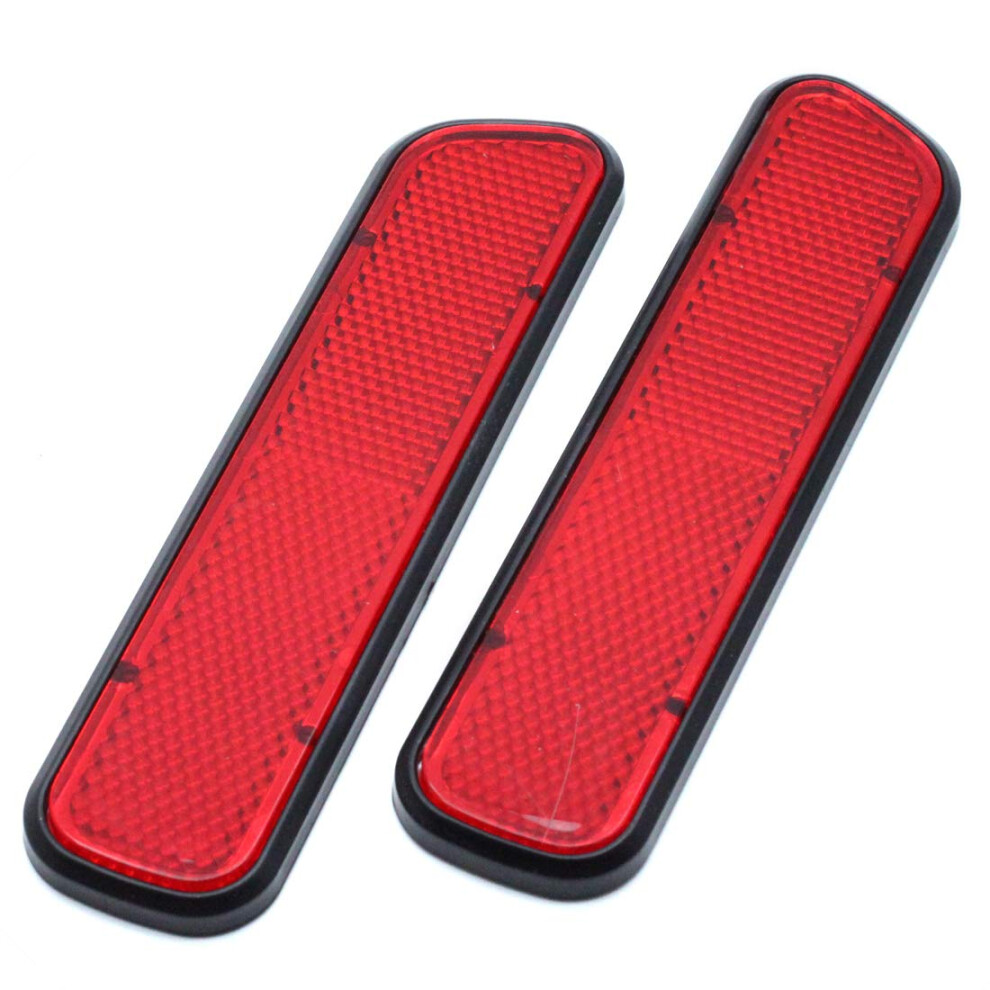 Autut Car Reflective Sticker Stick-On Warning Safety Reflector Strips Pack Of 2 Red 799637834644