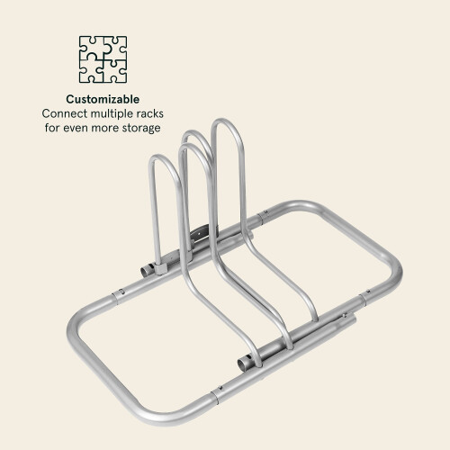 Suporte de Chão para 2 Bicicletas Retrospec Stash Rack, Cinza 2