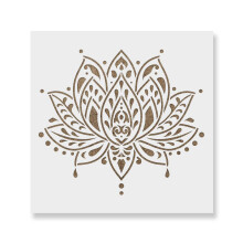 Heilige Lotus bloem stencil - stencil meubel stencils Floral stencil Lotus stencil heilige stencil