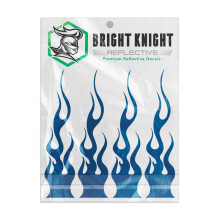 Bright Knight Adesivi Riflettenti con Fiamma 4 Pezzi Blu Adesivo Riflettente per Auto con Vinile retroriflettente 3M Autoadesivo Esterno Impermea
