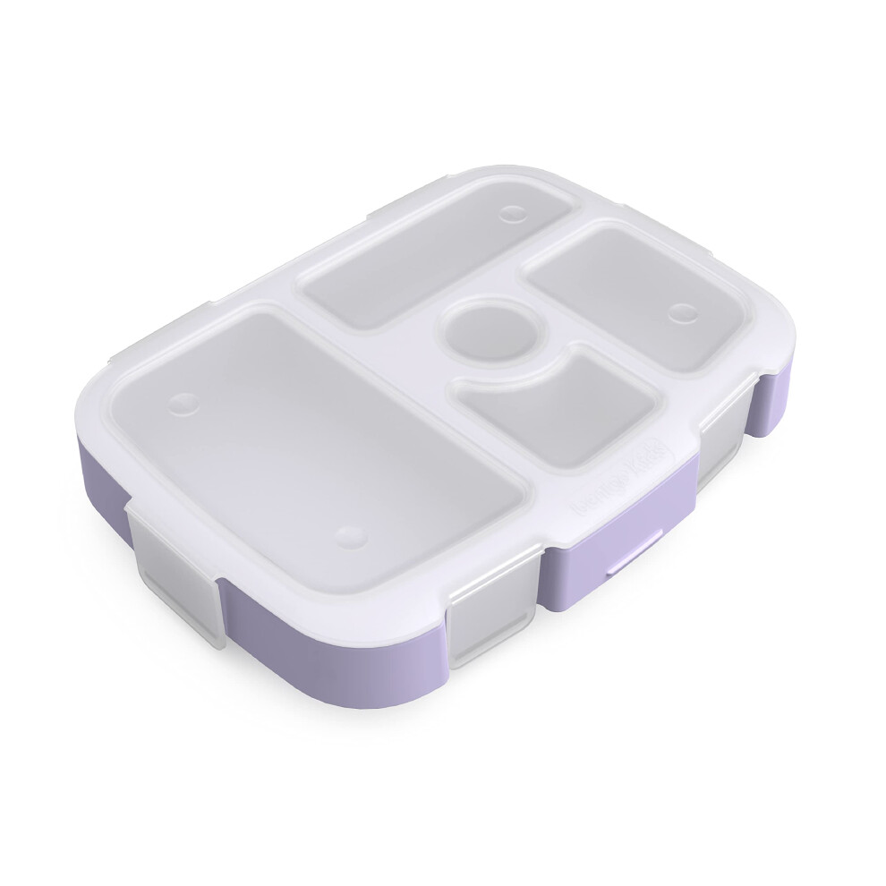 Kids Prints Tray With Transparent Cover - Reusable Bpa-Free 5-Compartment Meal Prep Container With Built-In Portion Control For Healthy At-H Bentgo