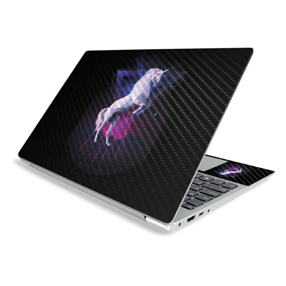 Mightyskins Carbon Fiber Skin For Lenovo Ideapad S340 15"""" (2019) - Unicorn Rave | Protective Durable Textured Carbon Fiber Finish | Easy To Apply 736684593100