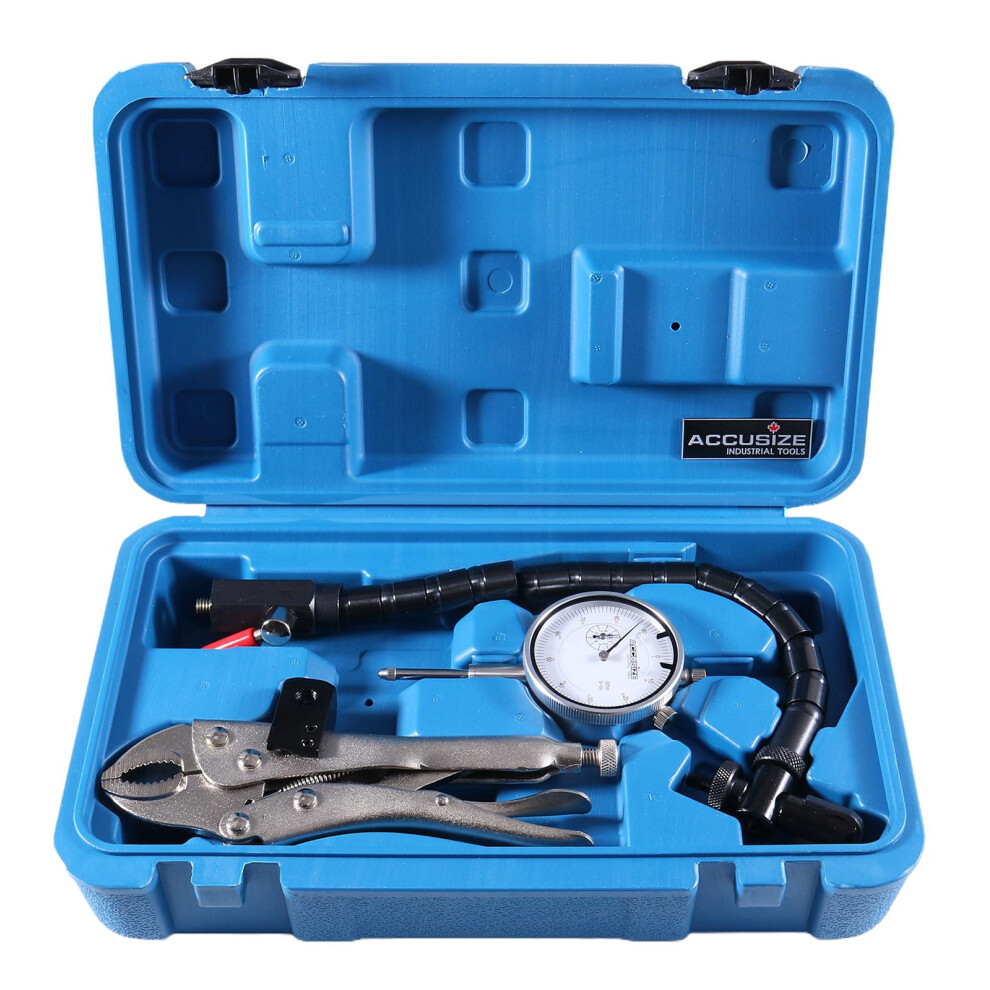 Accusize Industrial Tools Premium Disc And Rotor/Ball Joint Gage 1'' By 0.001'' Indicator And 360 Deg Flexible Stem Holder Automotive Product 637665777697