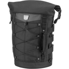 Kuryakyn 5223 Momentum Deadbeat Equipaje de viaje expandible para motocicleta: Bolsa de lona resistente a la intemperie con correas para barra Si