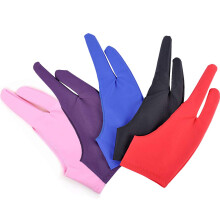 Gzingen Guantes de Artista para Tableta, Guantes de Dibujo de Dos Dedos, Guantes Digitales
