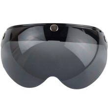 VCOROS Universal motocicleta retro estilo piloto estndar 3 visera con botones a presin abatible hacia arriba y hacia abajo casco de cara abiert