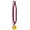 Beistel guldfodboldmedalje med b?nd - 1 stk. 1