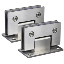 2 Stück Silber JU+ Glastürscharniere Duschraum Zubehör 90 Grad Glas Türscharnier