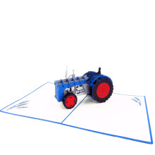 POP CARD EXPRESS Traktor 3D Pop Up lyk?nskningskort til alle lejligheder - F?dselsdag Fars dag Tillykke Farvel Jubil?um Pensionering Tak (Tractor