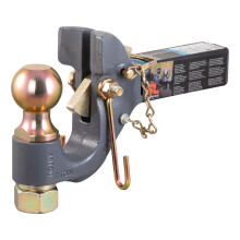 CURT 48406 SecureLatch Receiver-Mount 2-5/16-Inch Ball and Pintle Hitch Combination 2-In Shank 14 000 Pounds