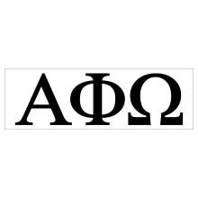 Pro-Graphx Alpha Phi Omega Greek Sorority adesivo adesivo alto 2,5 pollici nero