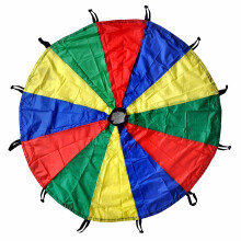 GSi Kids Play Paracadute Arcobaleno Paracadute Tenda Giocattolo Gioco per Bambini Ginnastica Gioco Cooperativo e attivit? all'aperto nel Parco Gi