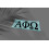 Samolepka Pro-Graphx Alpha Phi Omega Greek Sorority Sticker 2,5 palce vysok cern 5
