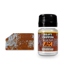 AK-Interactive AK 089 Heavy Chipping Effects Akrylv?ske - 35 ML / 1,18 Fl.Oz Krukke - Modelbygningsmaling og -v?rkt?j # AK-089