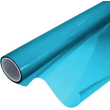VViViD Extra bred strlkastare Baklykta Vinyl Tint Wrap 16 tum x 48 tum rulle inklusive gul detaljersskrapa och 2X svart filtkant (mrkbl)
