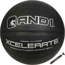 Pallacanestro in gomma AND1 Xcelerate: misura regolamentare ufficiale 7 (29,5 pollici) - Streetball con costruzione a canale profondo realizzato