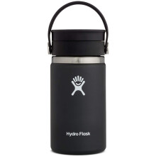 - Travel Coffee Flask 354 ml (12 oz) - Vacuum Insulated Stainless Steel Travel Mug with Leak Proof Flex Sip Lid - BPA-Free - Wide Mouth - Black