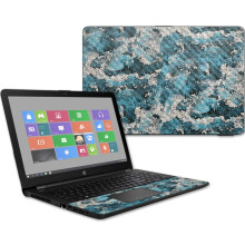 MightySkins Carbon Fiber Skin voor HP 15T Laptop 15.6" (2017) - Rift | Duurzaam en Beschermend