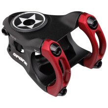 Attacco manubrio SPANK Split Enduro Trail Shotpeen anodizzato nero/rosso 38 mm