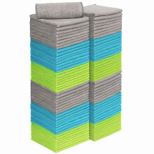 AIDEA Microfiber Cleaning Cloths-100Pack Softer Highly Absorbent Lin