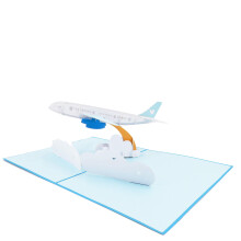 POP CARD EXPRESS Jet Airplane Pop Up Card - F?dselsdagskort Graduation Card Tillykke-kort Pensioneringskort Arbejdsjubil?umskort Fars Dag (Jet Ai