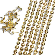 Let's Decorate 10 Meters D9.5mm Gold Plated Decorative Nail Strips/Nailhead Trims Upholstery Sofa Tacks Loosing Tacks Matched DIY Furniture Accessory