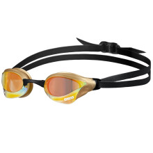 (Yellow/Copper/Gold) Arena Cobra Core Swipe Mirror Swimming Goggles