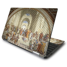 MIGHTY SKINS Carbon Fiber Skin voor HP Spectre x360 13.3" Gem-Cut (2020) - School of Athens