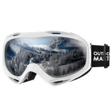 OutdoorMaster OTG -hiihtolasit - Lasin pll olevat laskettelu-/lumilautalasit miehille, naisille ja nuorille - 100 % UV-suoja (raitakehys VLT 11,7