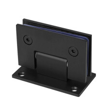 JU+ 90 Grad Glas Tür Wand Scharniere Duschraum Zubehör Glas Dusch Tür Scharnier, Edelstahl Badezimmer Clip Schwarz