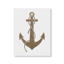 Stencil Revolution Anker Schablone - DIY Bootsanker Druck, Nautische Mylar Schablone, 21 x 28 cm
