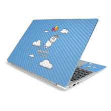 MightySkins Carbon Fiber Skin voor Lenovo IdeaPad S340 15" (2019) - Unicorns Get Lifted | Beschermend, Duurzaam