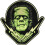 Universal Monsters Frankenstein Bolts Iron On Back Patch 1
